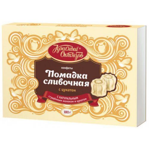 КОНДИТЕРКА ОБК  фасованные конфеты (гр) Сливочная помадка с цукатами , 180 гр. (6),картон