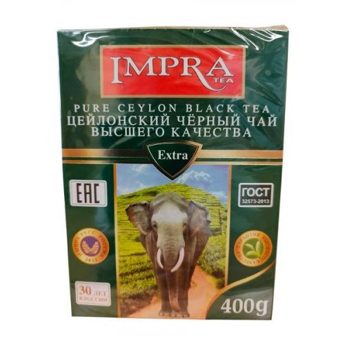 ЧАЙ IMPRA Green 400 гр. картон (10) черный Р