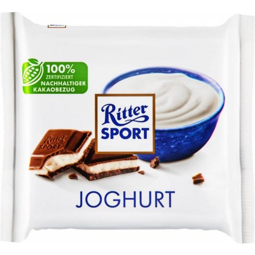 КОНДИТЕРКА Риттер Спорт Молочный Йогурт , 100 гр. (12)/400 (276Р)