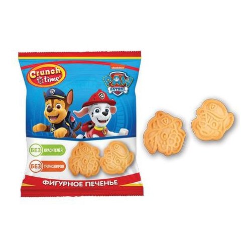 КОНДИТЕРКА Печенье CRUNCH TIME PAW PATROL  фигурное в пакете 20гр. (12) в кор. 8 бл. (МС-11-21)