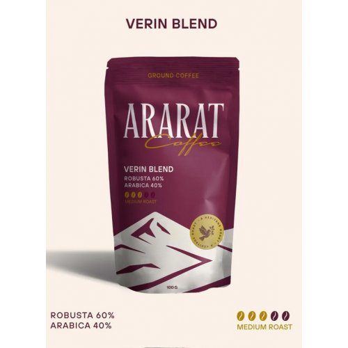 Кофе ARARAT VERIN (robusta 60% arabika 40%) молотый 100 гр.(30)