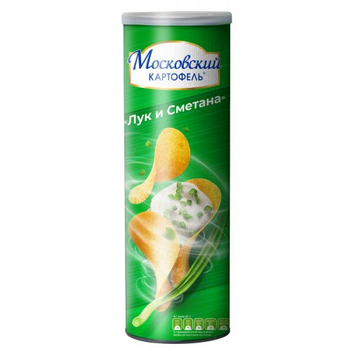 Русский Продукт Картофель Московский хруст. 110 гр со вкусом Лук и сметаны, туба (12)/в пал.98