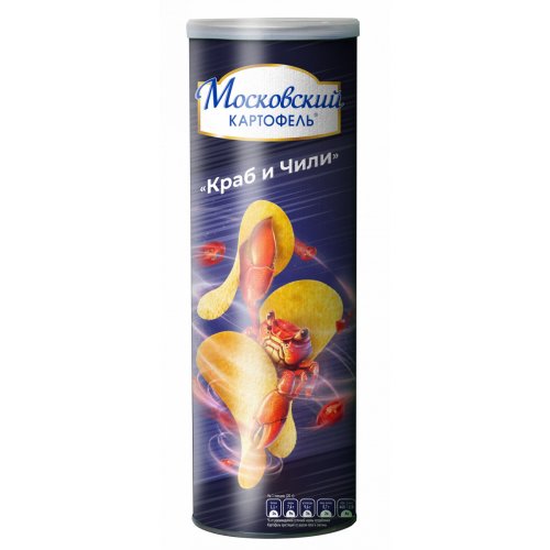 Русский Продукт Картофель Московский хруст. 110 гр со вкусом Краба и Чили, туба (12)/в пал.98