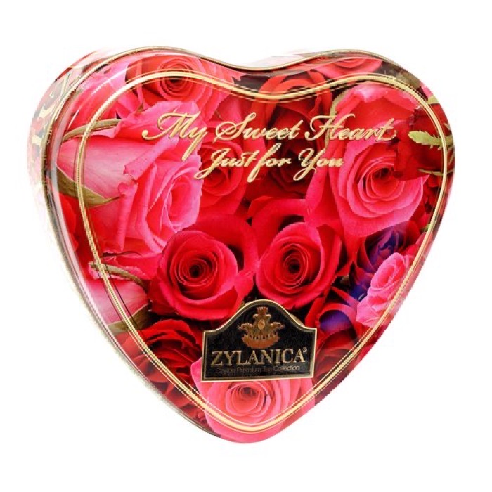 ЧАЙ ZYLANICA Сердце Red Roses Super Pekoe черный 100 гр., Ж/Б (24)  6321