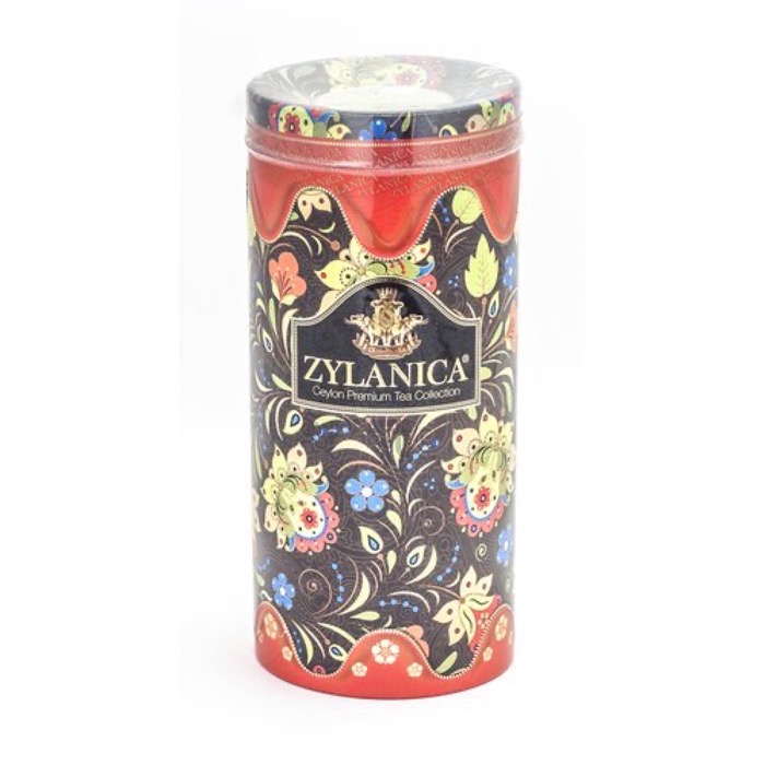 ЧАЙ ZYLANICA Folk Desing Collection Orange со свечой OPА 100 гр. черн., Ж/Б (24)  6284