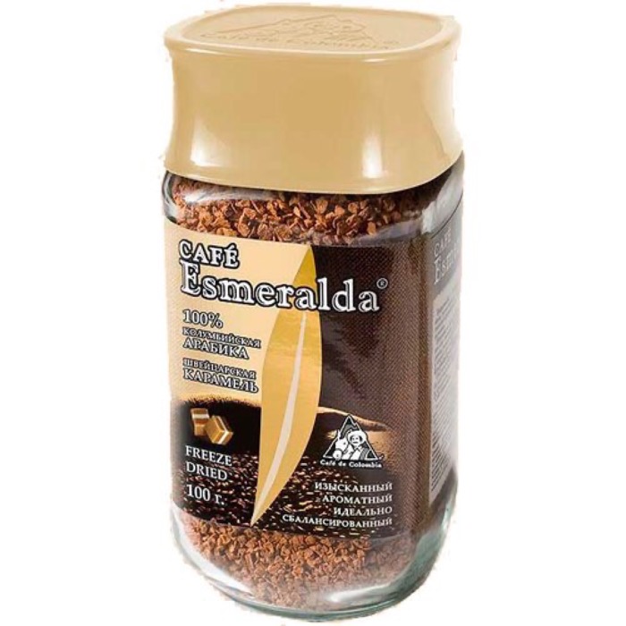 Кофе Esmeralda Швейцарская карамель 100 гр. стекло (12)  (571475)