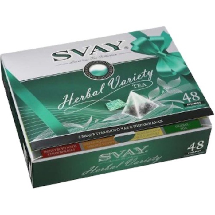 ЧАЙ Svay Herbal Variety 48*2,5 гр., травяной, пирамидки (6)