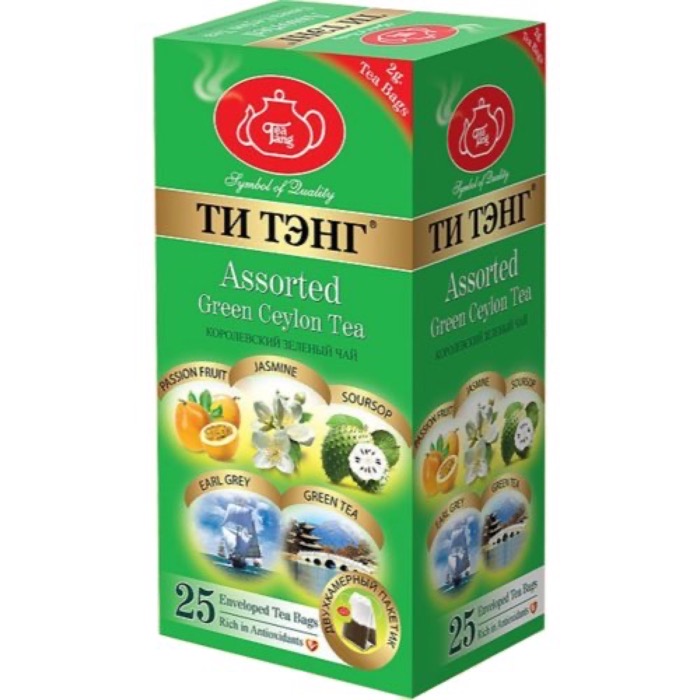 ЧАЙ ТиТэнг Фруктовое Ассорти 25 пак.*2 гр. зеленый (5пч)(116686) (96)