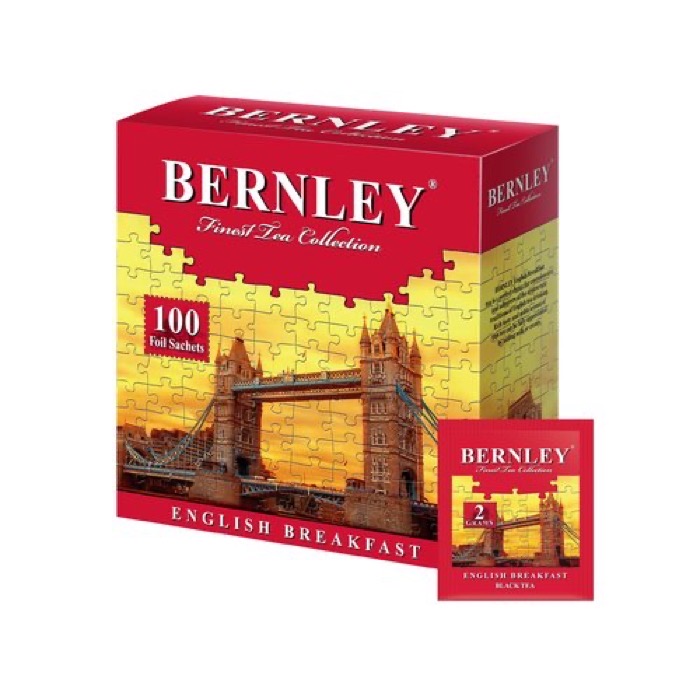 ЧАЙ BERNLEY ENGLISH BREAKFAST  100 пак.*2 гр. с/я (12)