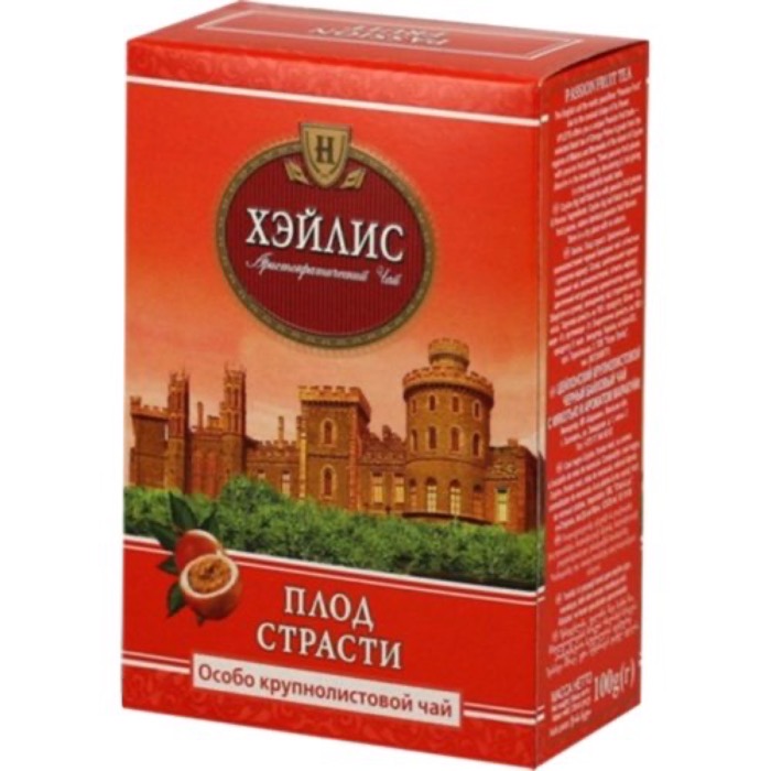 ЧАЙ Хэйлис Плод страсти 100 гр. черный особ.кр.лист (10957) (20)