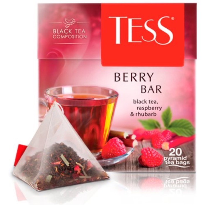 ЧАЙ МО Tess  пирамидки Berry Bar  20 пак. х 1,8 гр. (черный с ежевикой и чер. смородиной)(12) (0785)