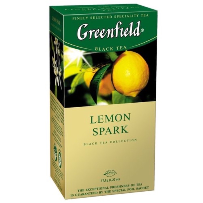 ЧАЙ МО Гринфилд Lemon Spark 25 пак. х 1,5 гр. (10)                                (0711)