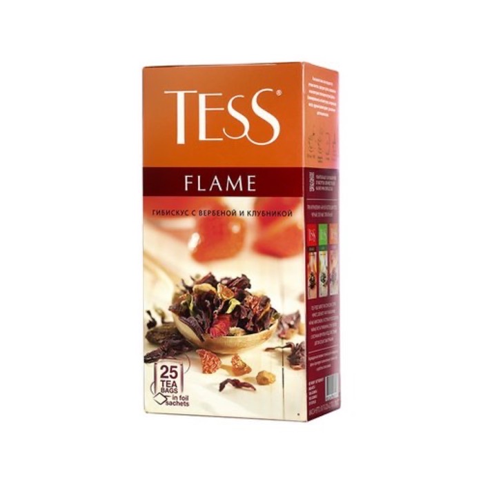 ЧАЙ МО Tess  Флайм 25 пак. х 2 гр. гибискус,розовый перец,аром.земляники (10) (0651)