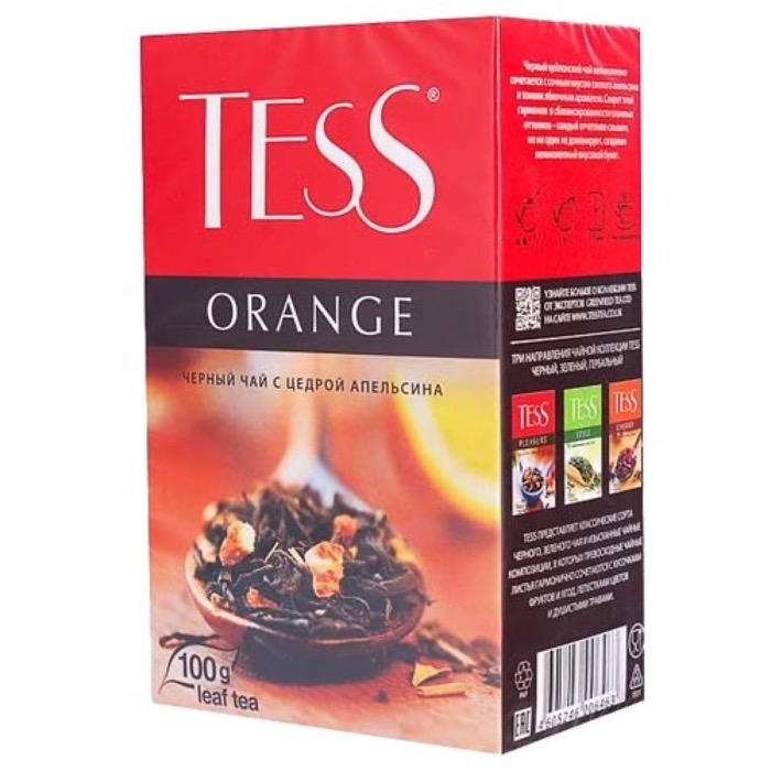 ЧАЙ МО Tess  Oранж 100 гр.черный с цедрой апельсина (15) (0646)/168/14