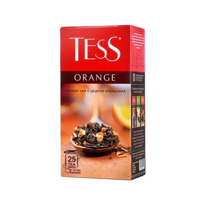 ЧАЙ МО Tess  Оранж 25 пак. х 1,5 гр. черный с цедрой апельсина (10) (0647)
