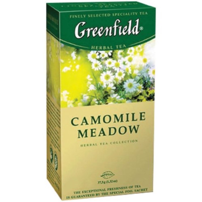 ЧАЙ МО Гринфилд Camomile Meadow 25 пак. х 1,5 гр. ромашка с мятой ,мелкая (10)    (0523-10)
