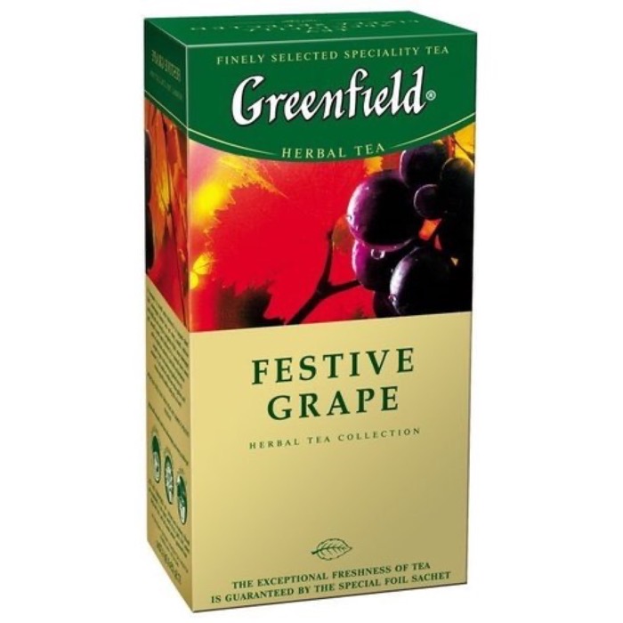 ЧАЙ МО Гринфилд Festive Grape 25 пак. х 2 гр. виноград (10)          (0522)