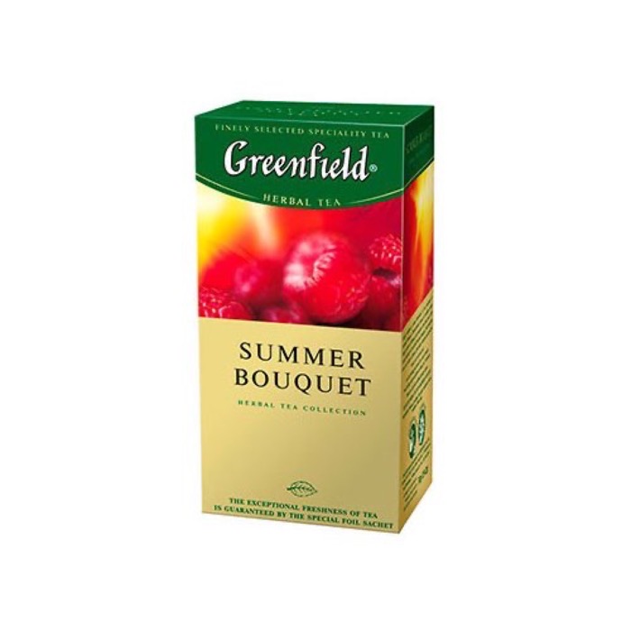 ЧАЙ МО Гринфилд Summer Bouquet  25 пак. х 2 гр. малина (10)           (0433)