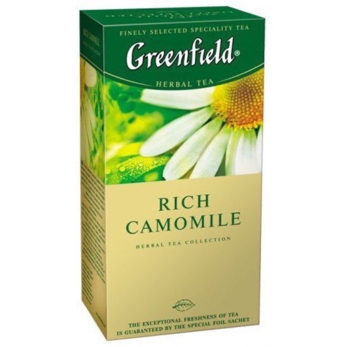 ЧАЙ МО Гринфилд Rich Camomile 25 пак. х 1,5 гр. ромашка крупная,яблоко,корица (10) (0432)