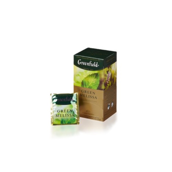 ЧАЙ МО Гринфилд Green Melissa  25 пак. х 1,5 гр. зеленый с мелиссой (10)                (0435)