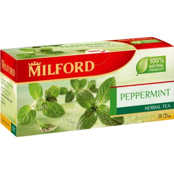 ЧАЙ MILFORD Травяной Мята перечная 20 пак. х 1,5 гр.(12)
