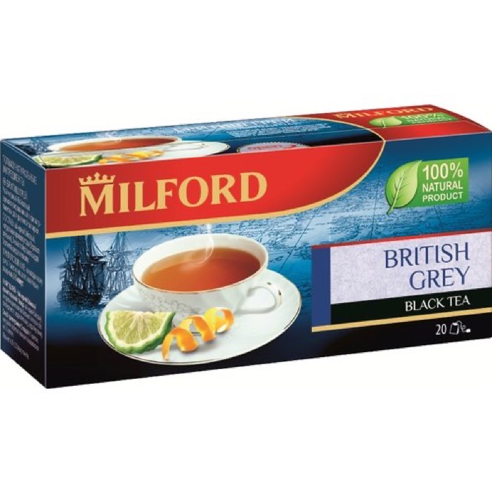 ЧАЙ MILFORD Черный British Grey 20 пак. х 1,75 гр.(12)