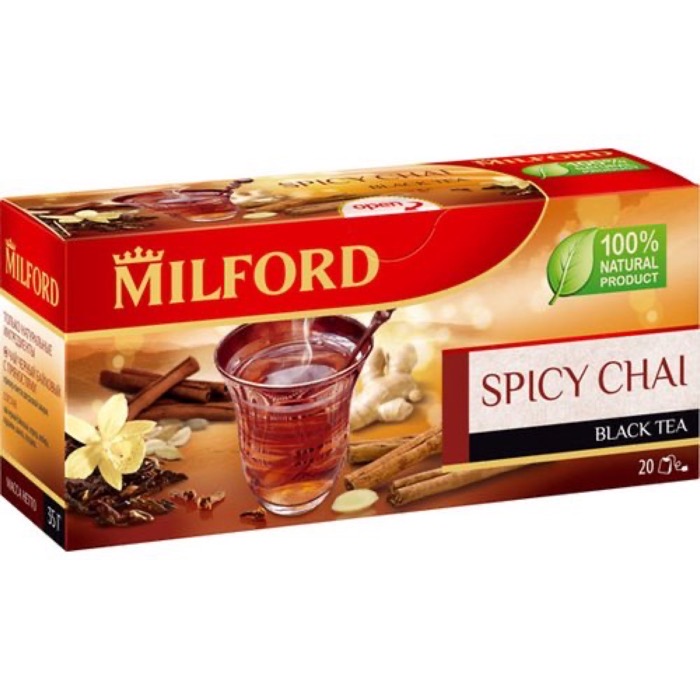 ЧАЙ MILFORD Черный с Пряностями 20 пак.х 1,75 гр.(12)
