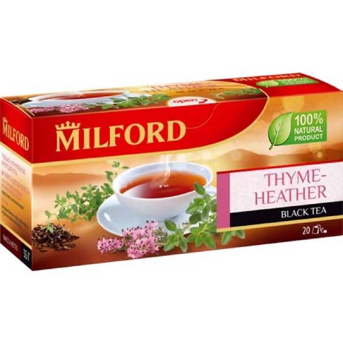 ЧАЙ MILFORD Черный Чабрец-Цветки вереска 20 пак.х 1,75 гр.(12)