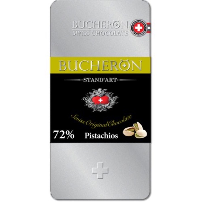 Bucheron шоколад Горький с фисташками  100 гр. х 10 шт.  ж/б (6)  (0394)