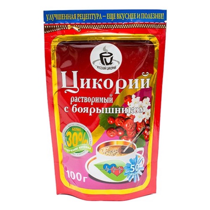 Русский цикорий 100 гр. Боярышник порошок ZIP (12)  (0848)