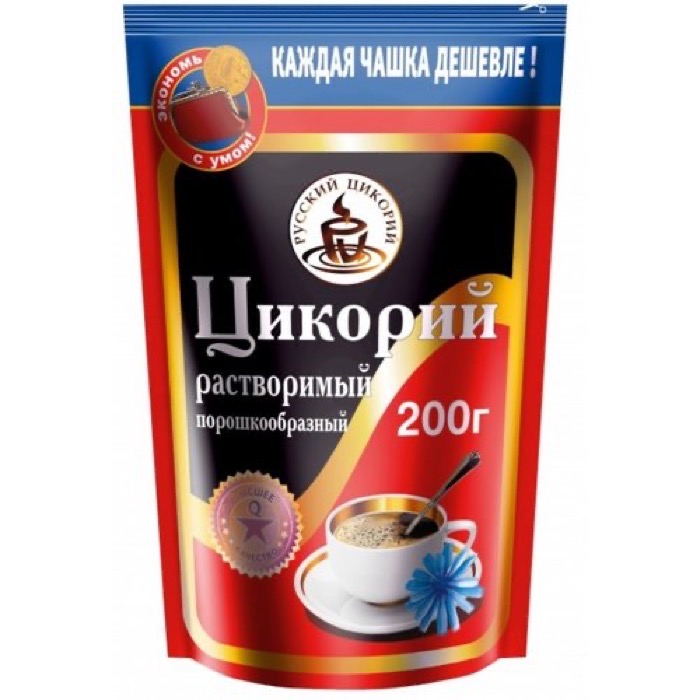 Русский цикорий 200 гр. порош. ZIP (пакет) (12)  (0312)