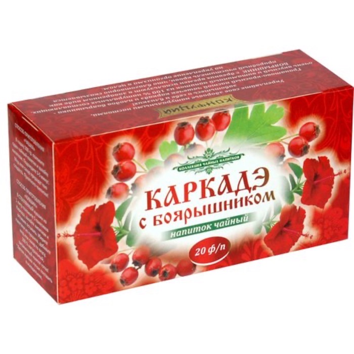ЧАЙ Конфуций Чайный напиток Каркадэ с боярышником  20 пак. (12)