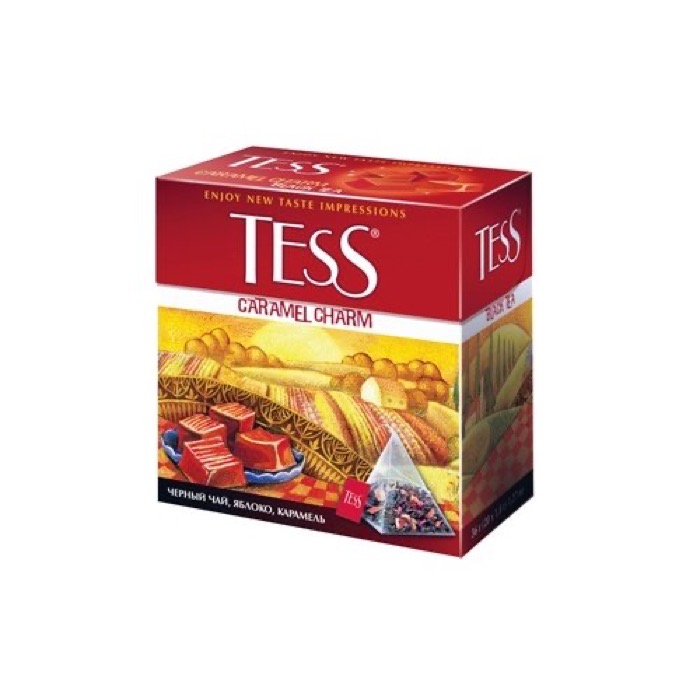 ЧАЙ МО Tess  пирамидки Caramel Charm 20 пак. х 1,8 гр. (черный яблоко,карамель) (12) (0883)