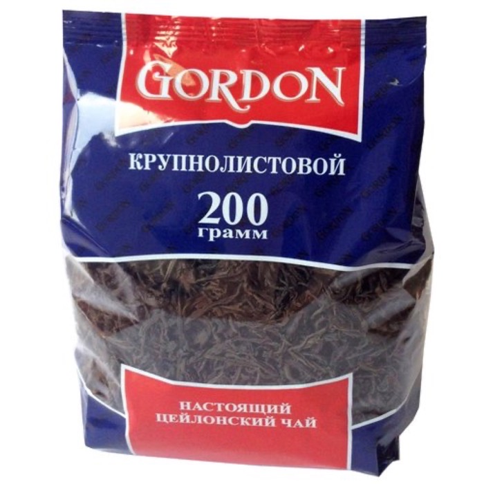 ЧАЙ Гордон Крупный лист 200 гр. цейлон черный, м/у (12)