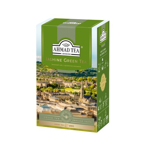 ЧАЙ AHMAD TEA Зеленый с жасмином 100 гр. (12) (1305)