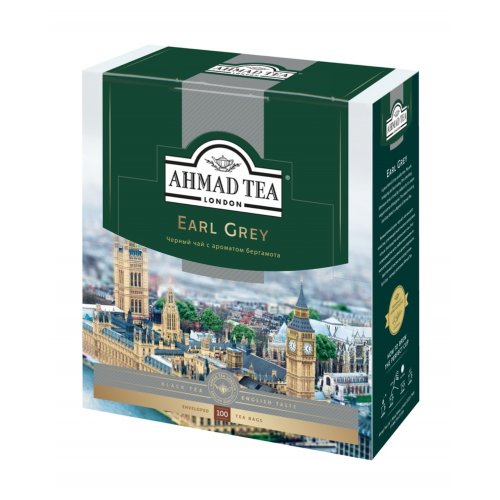 ЧАЙ AHMAD TEA Пакетированный 100 пак. Эрл Грей (8) САШЕТ ф/п  (595)