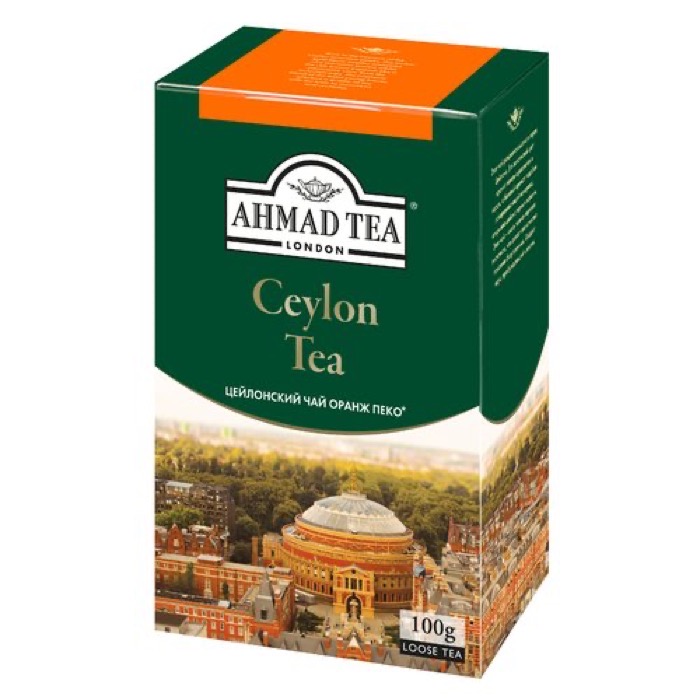 ЧАЙ AHMAD TEA OP Цейлон кр.лист 100 гр. картон (12) ГОСТ 32573-2013 (1299)
