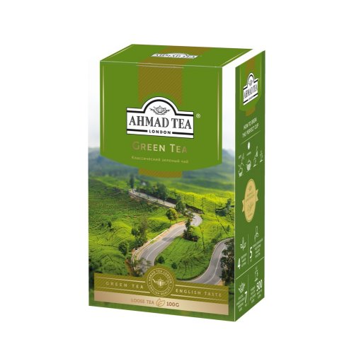ЧАЙ AHMAD TEA Зеленый 100 гр. картон (12) ГОСТ 32574-2013 (1304)