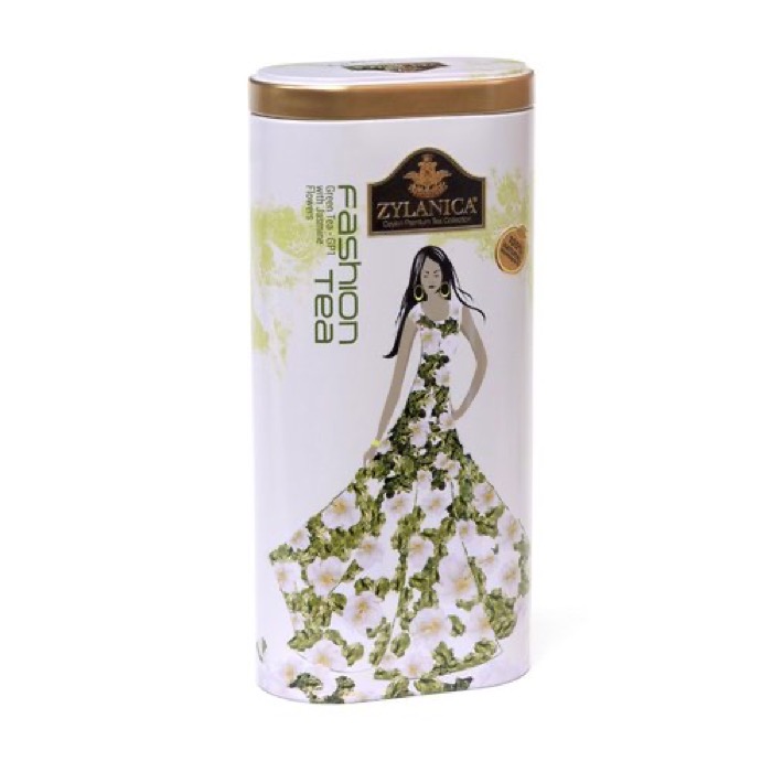 ЧАЙ ZYLANICA Fashion Collection GP1 зеленый с жасмином (Jasmine), 100 гр. Ж/Б (12)  9797