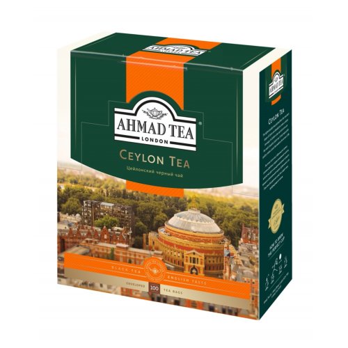 ЧАЙ AHMAD TEA Пакетированный 100 пак. Цейлон (8) САШЕТ ГОСТ 32573-2013 ф/п  (163)