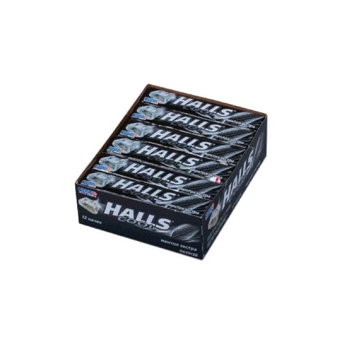 КОНДИТЕРКА Леденцы Halls Экстра 25 гр. (12) /30 бл  черный