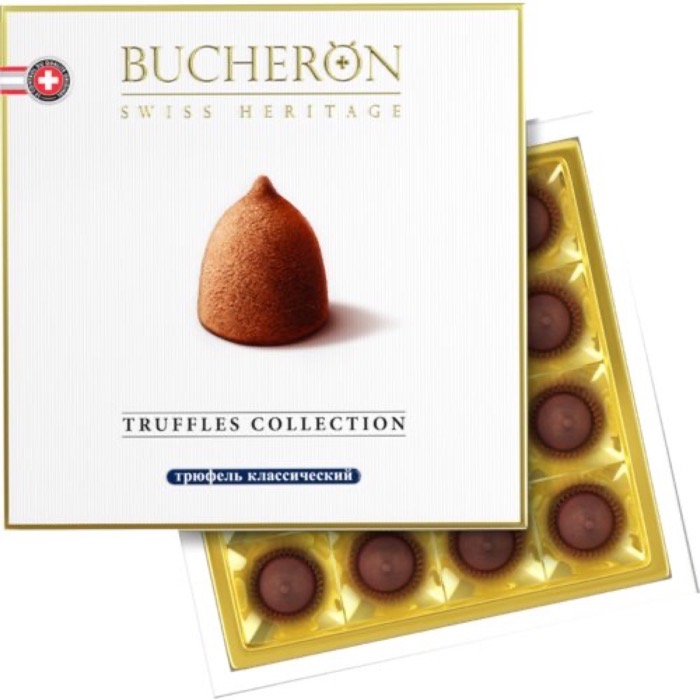 Bucheron конфеты Трюфель классический  225гр. (6) подар.коробка  (0798)