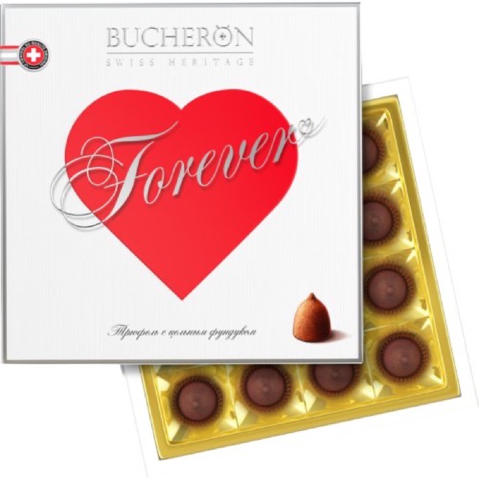 Bucheron конфеты Трюфель с цельным фундуком  225гр. (6) подар.коробка  (0574)