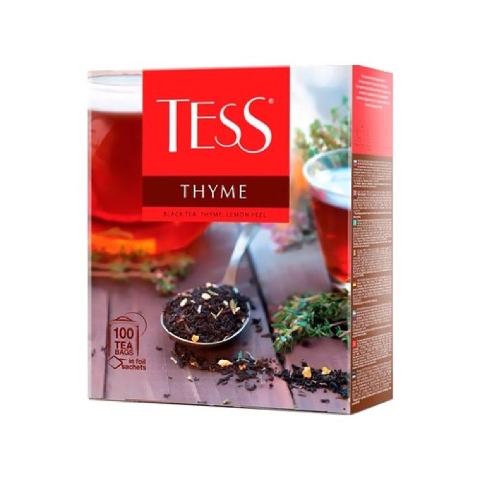 ЧАЙ МО Tess  Тайм 100 пак. х 1,5 гр. черный чабрец (9) (1185-09)