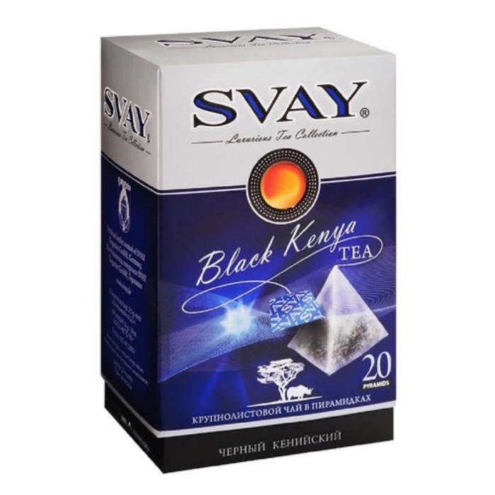 ЧАЙ Svay Black Kenya 20*2,5 гр. черный, пирамидки (12)