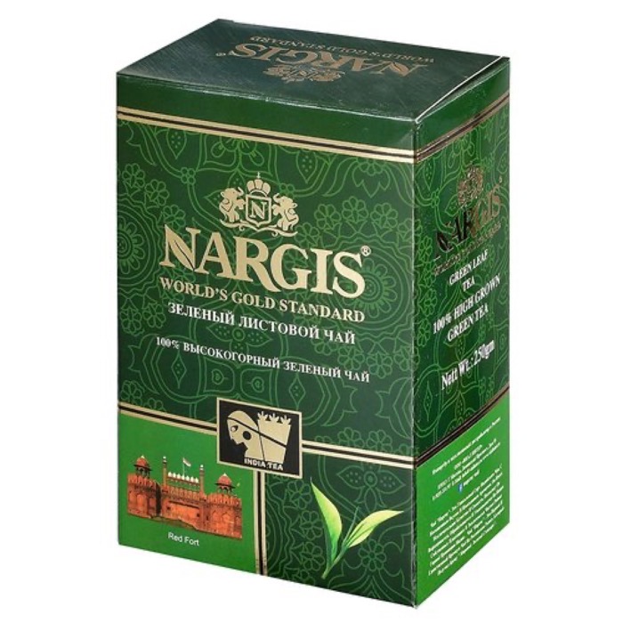 ЧАЙ Nargis ЖЦ Зеленый ср/лист 250 гр. (12)