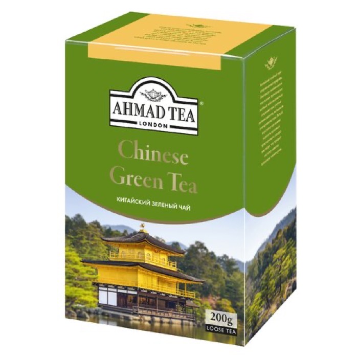 ЧАЙ AHMAD TEA Китайский Зеленый 200 гр. (12) ГОСТ 32574-2013 (1571)