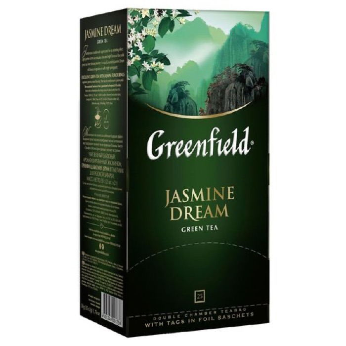 ЧАЙ МО Гринфилд  Jasmine Drim 25 пак. х 2 гр. зеленый с жасмином (10) (0373-10)