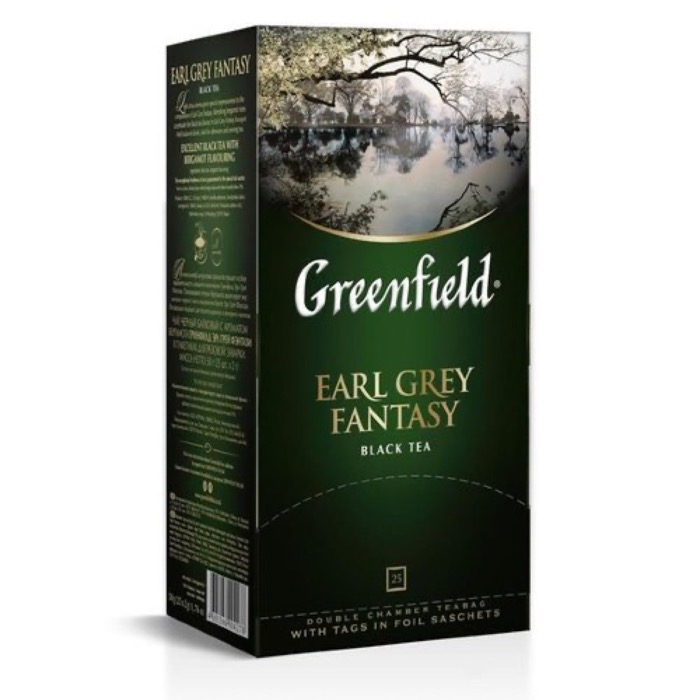 ЧАЙ МО Гринфилд  Earl grey fantasy 25 пак. х 2 гр. черный с берг.(10) (0427-10)