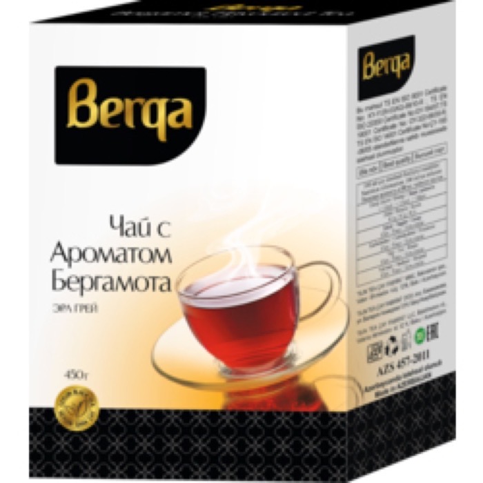 ЧАЙ Azercay tea Berga   400 гр. черный с бергамотом (10) картон (460757)